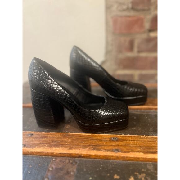 Katy Perry The Uplift Slip on Platform Moc Croc Pumps 6.5 - Picture 2 of 8